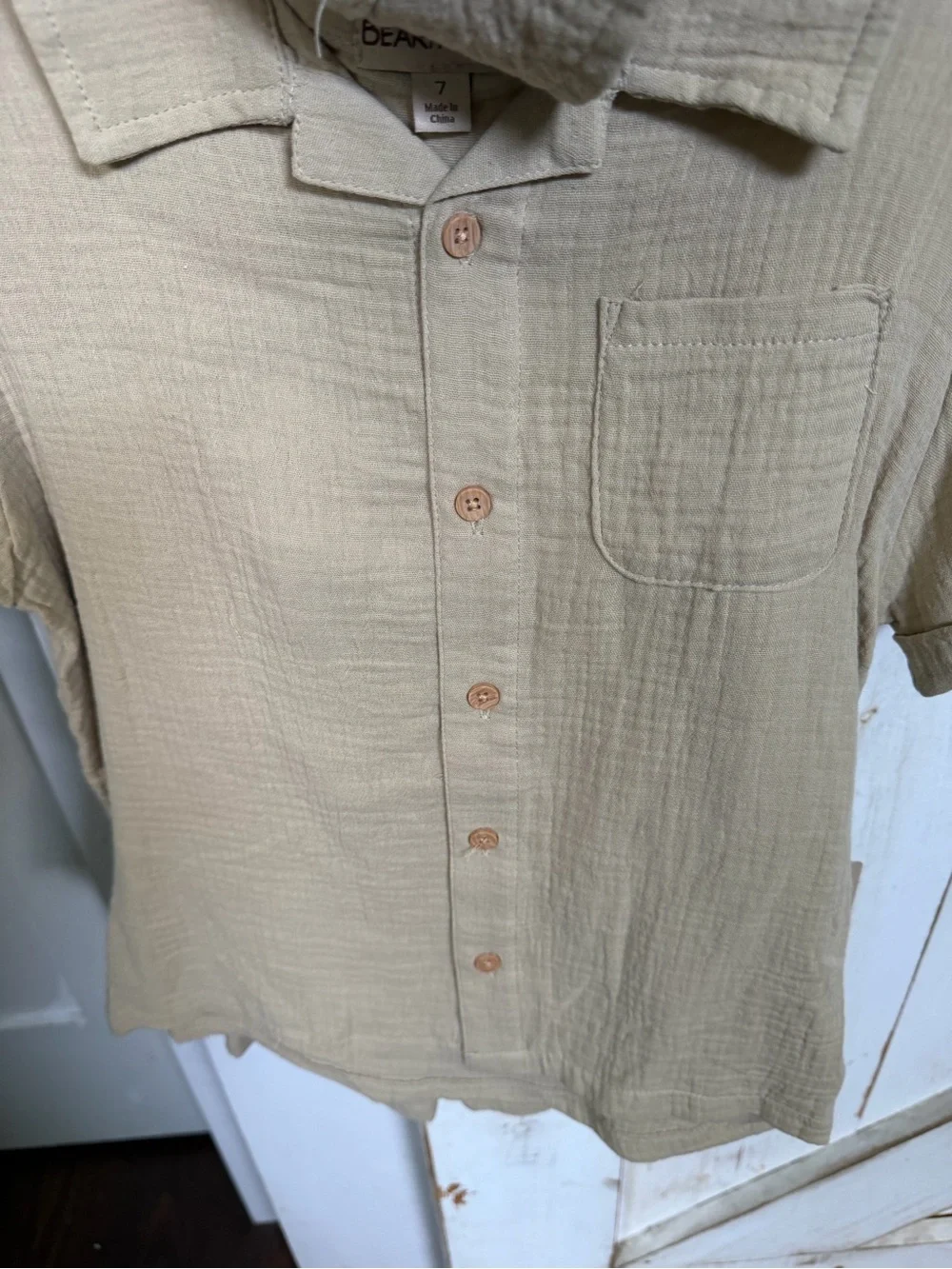 BearPaw Kids Short-Sleeve Button-Front Shirt with shorts and Matching Hat